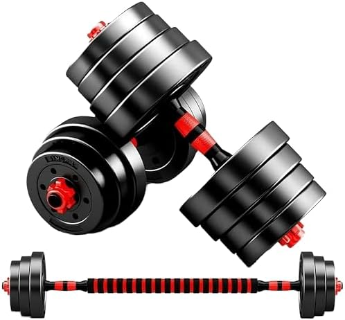 Strongway Adjustable Dumbbell Set - 20KG 30KG 40KG SETS-2 in 1 Adjustable Dumbbells/Barbell Set ...